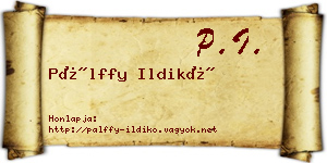 Pálffy Ildikó névjegykártya