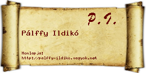 Pálffy Ildikó névjegykártya
